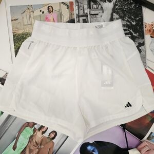 Adidas White HYGLAM PACER Shorts size XS NWT